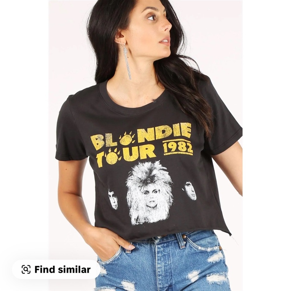 Blondie Tour 1982 Black Graphic Tee